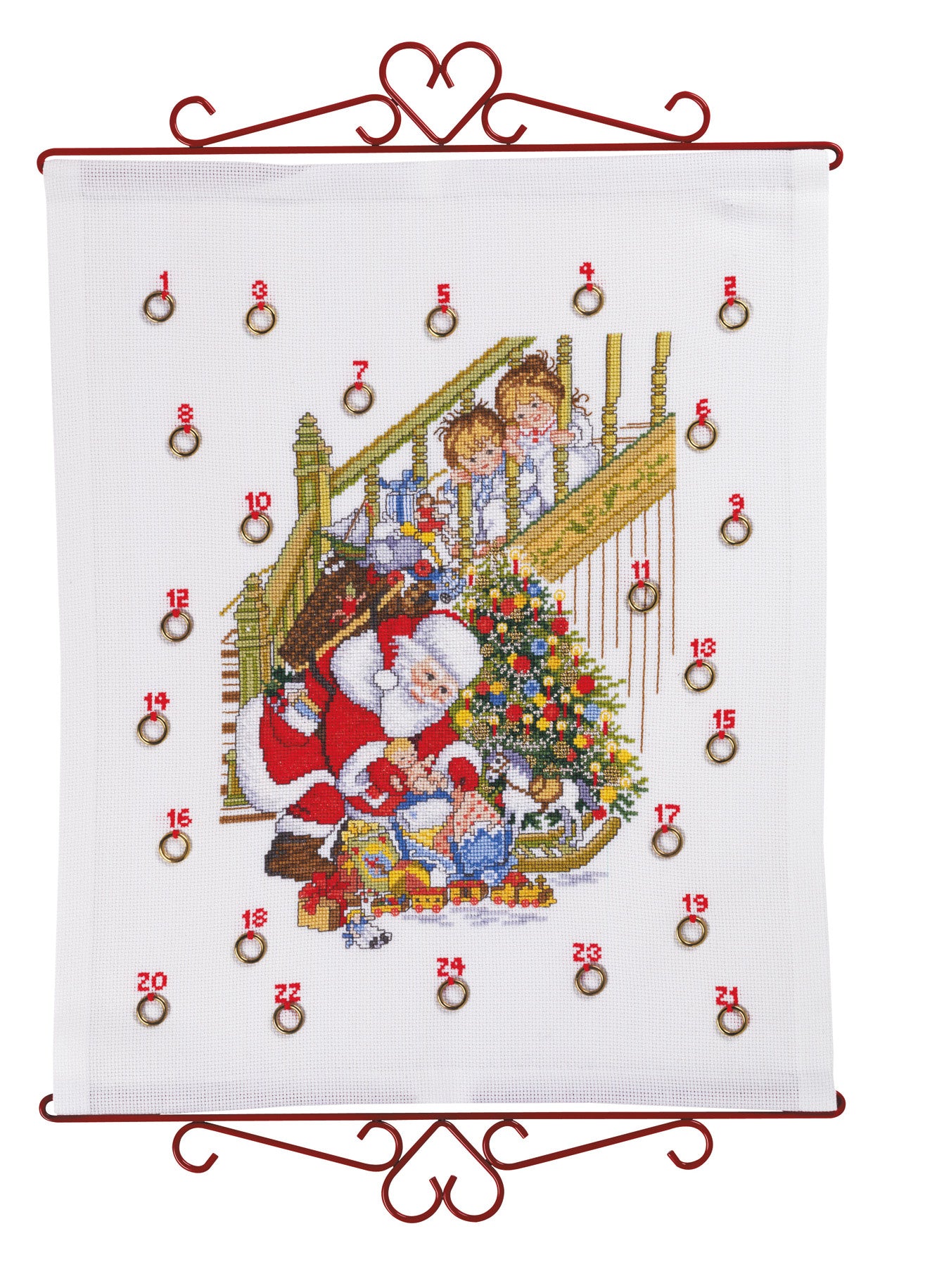 Jultomte med 2 barn (kalender)