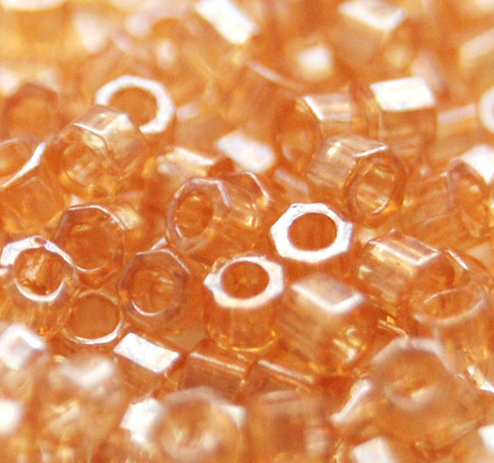 DBC-0101 Light Smokey Topaz Gold Luster Hexcut