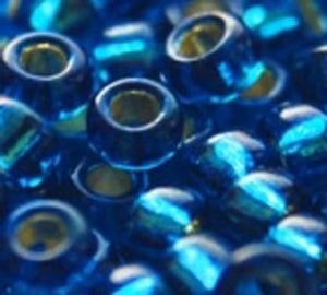 11-1425 Dyed Silver Lined Blue Zircon