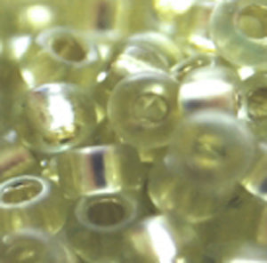 15-1631 Dyed Semi Frosted Silver Lined Saffron