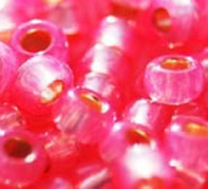 11-556 Dyed Rose Silver Lined Alabaster