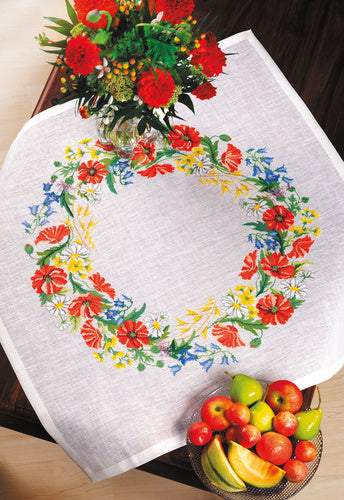 Sommarblommor i krans