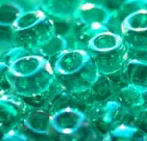 15-1555 Sparkling Dark Aqua Green Lined Crystal